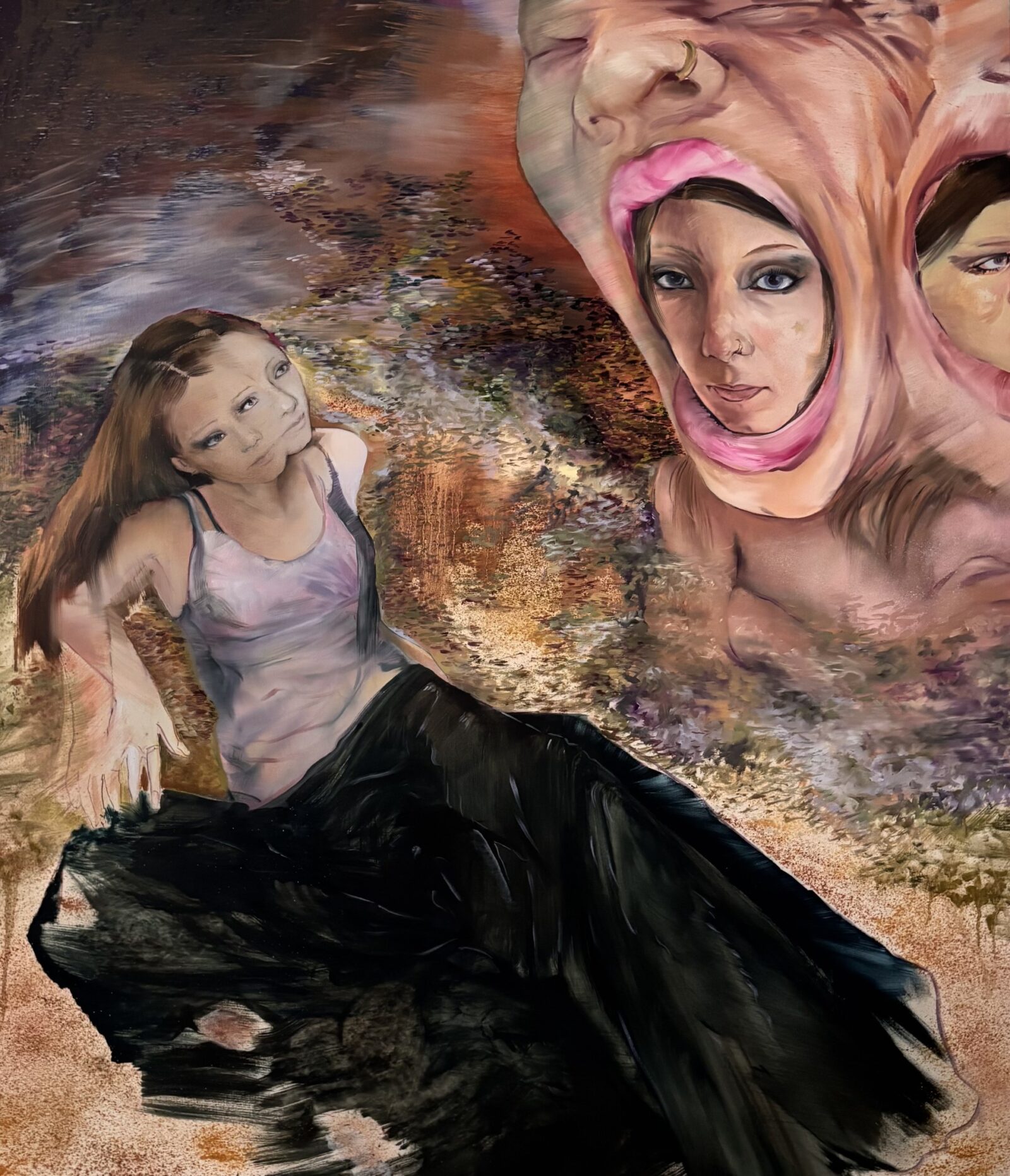 Anna Czarnota, Samosąd, 150x130 cm, olej na płótnie, 2025
