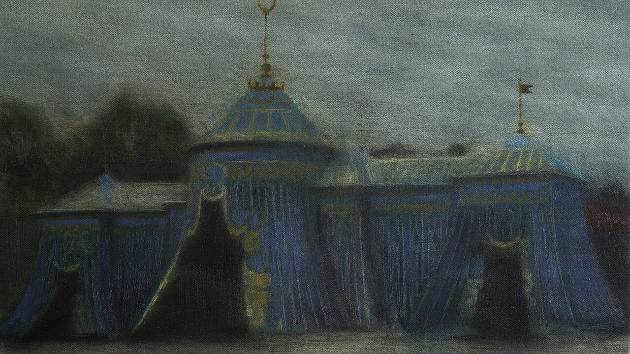 Łukasz Stokłosa, "Sztokholm", 2025, olej na płótnie, 50 × 60 cm, courtesy Ł. Stokłosa